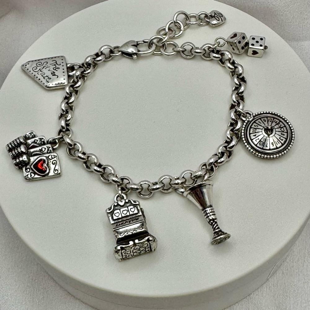 BRIGHTON NEVADA CASINO 🎲 6 CHARM BRACELET Las Vegas
